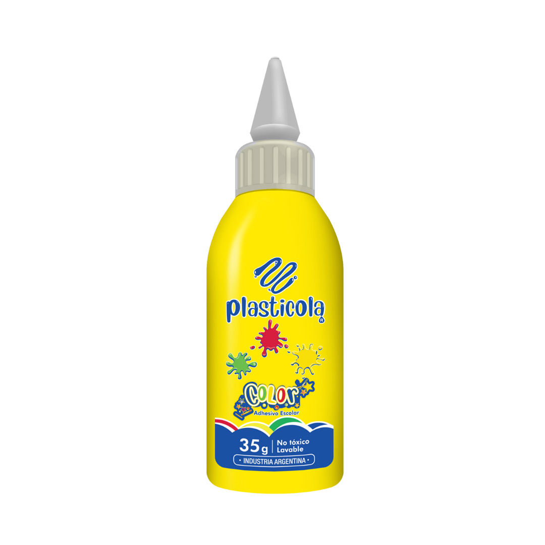  ADHESIVO COLOR PLASTICOLA 35GR AMARILLO X12