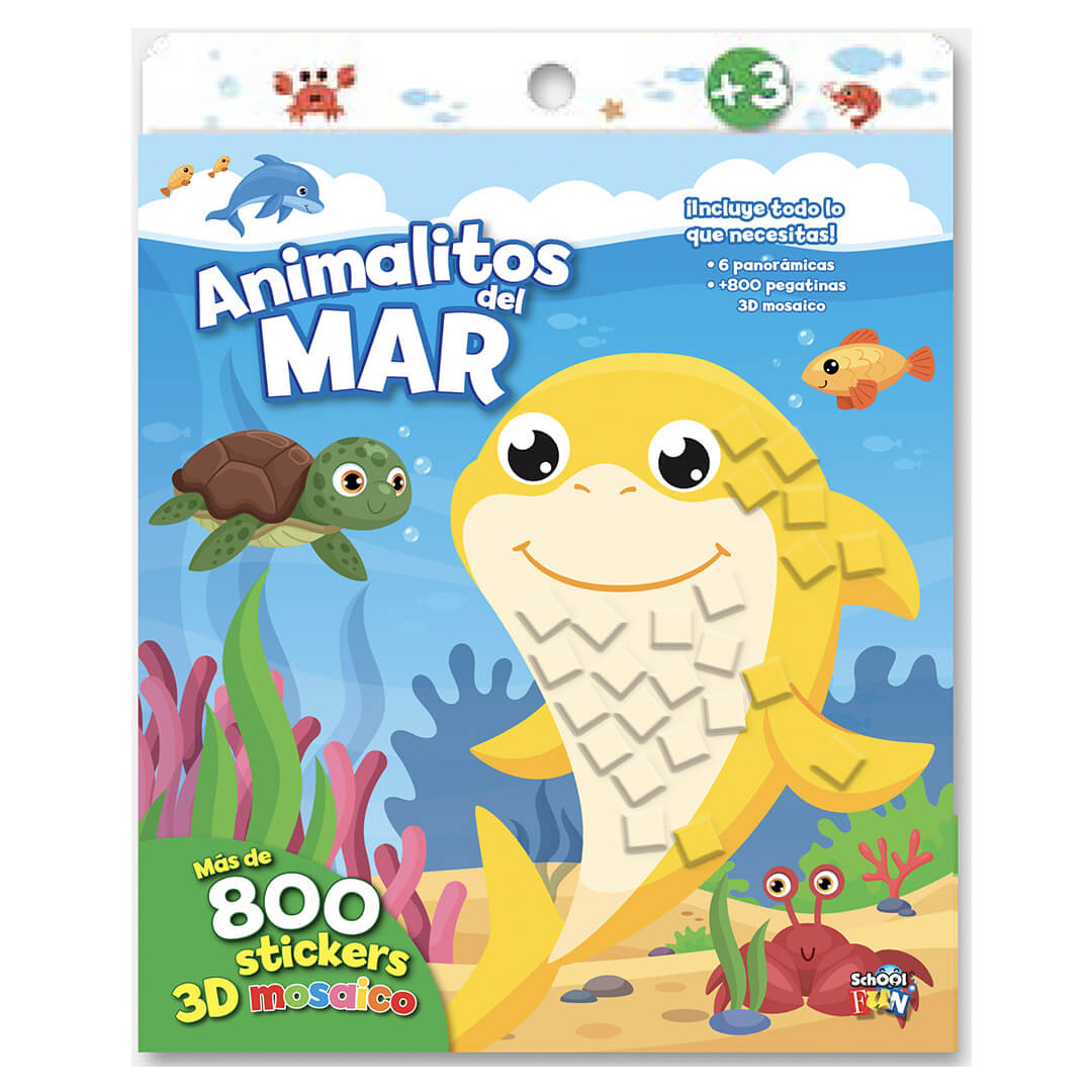  LIBRO PLOW MOSAICO STICKER ANIMALITOSDEL MAR