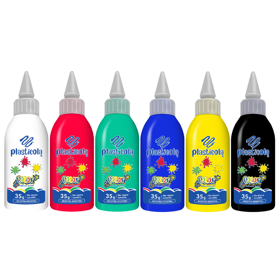  ADHESIVO COLOR PLASTICOLA 35GR SURTIDO