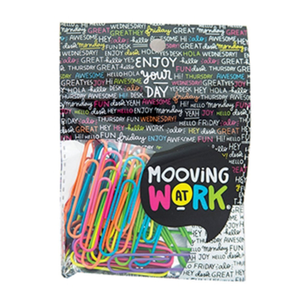 CLIPS MOOVING PAPER CLIPS 50MM  MULTICOLOR X25
