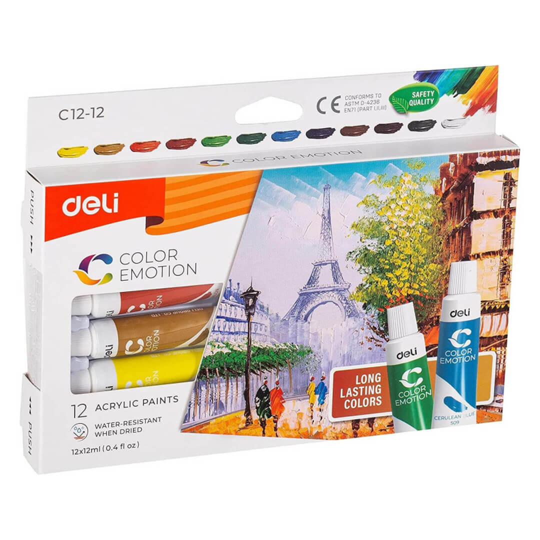  SET PINTURA DELI COLOR EMOTION GUACHEX12
