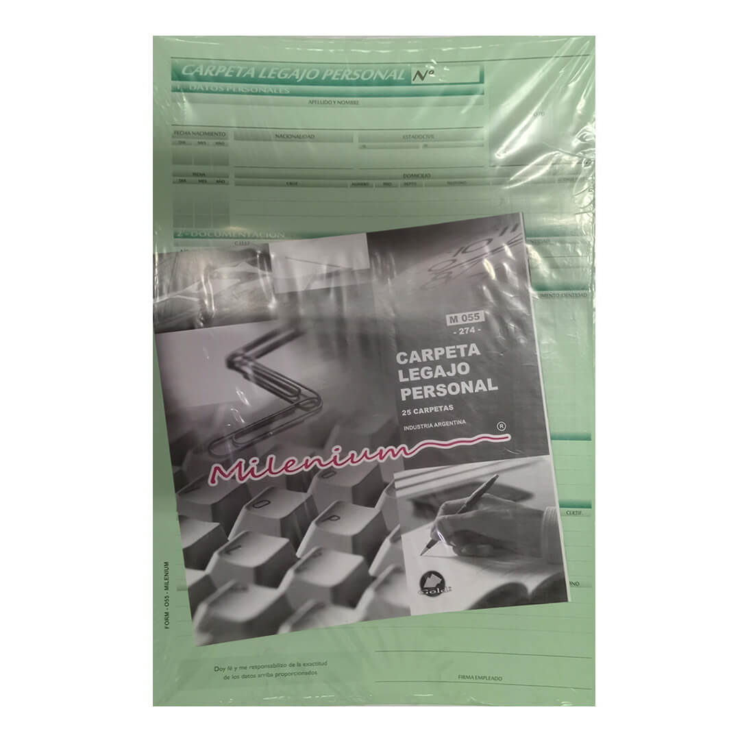  CARPETA LEGAJO PERSONAL CRISWAL PACK X25