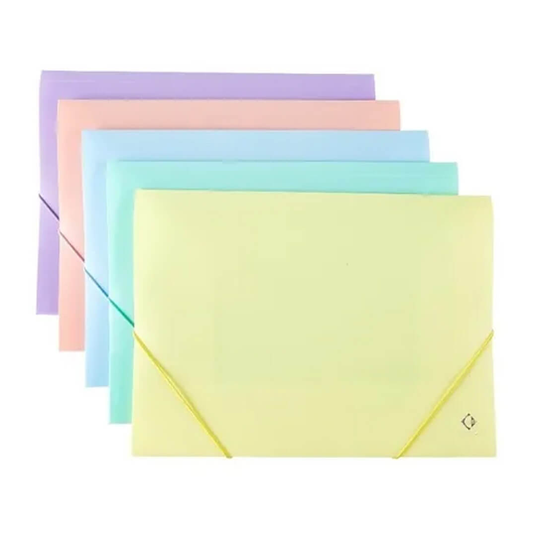  CARPETA 3 SOLAPAS OFICIO THE PEL PP  PASTEL SURTIDO CON ELASTICO