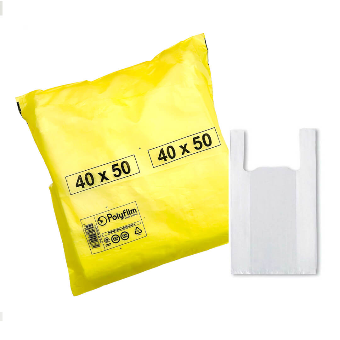  BOLSA CAMISETA POLYFILM 40X50 CM PACKX70 UNIDADES - BOLSON X20 PACK