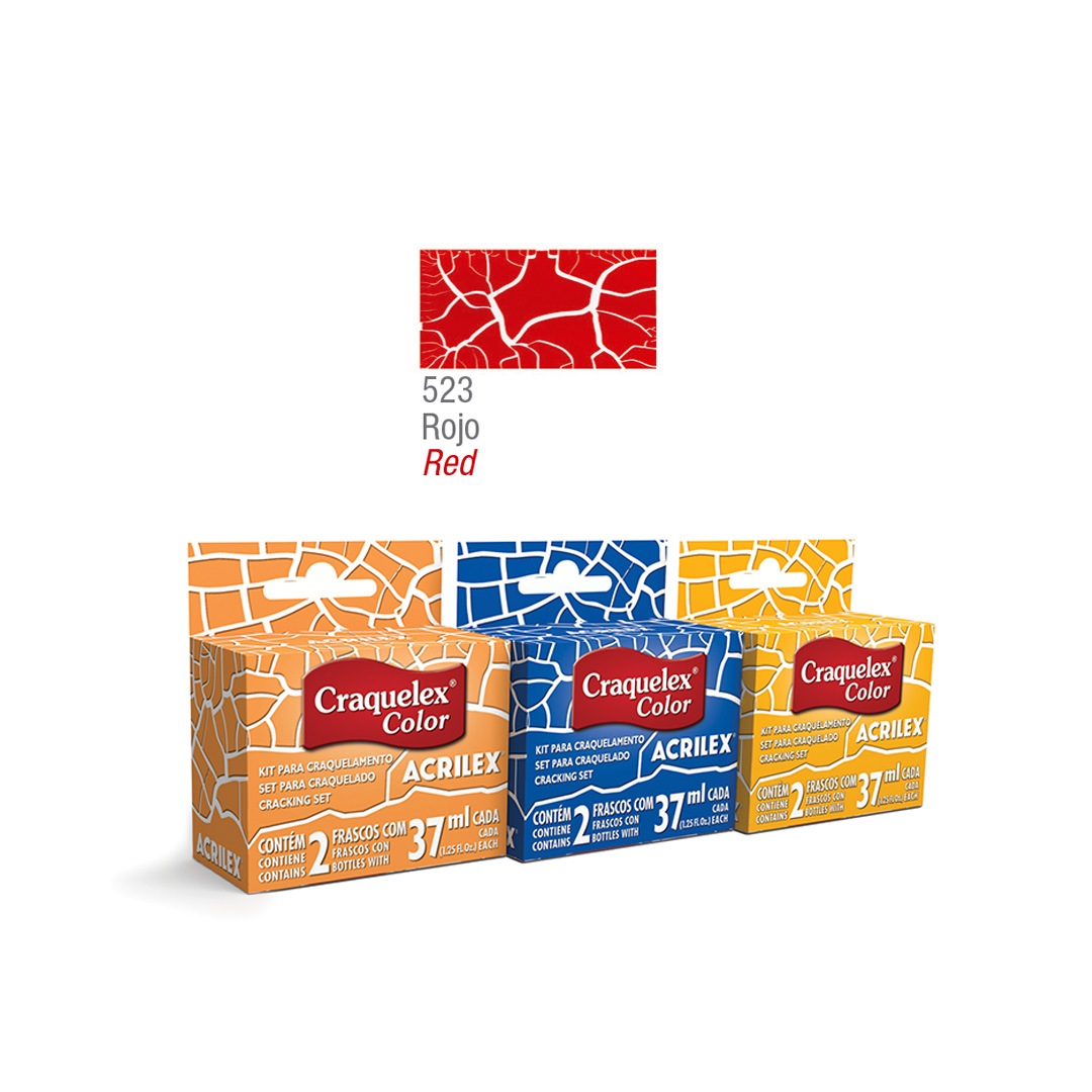  CRAQUELADOR ACRILEX CRAQUELEX 37ML ROJO
