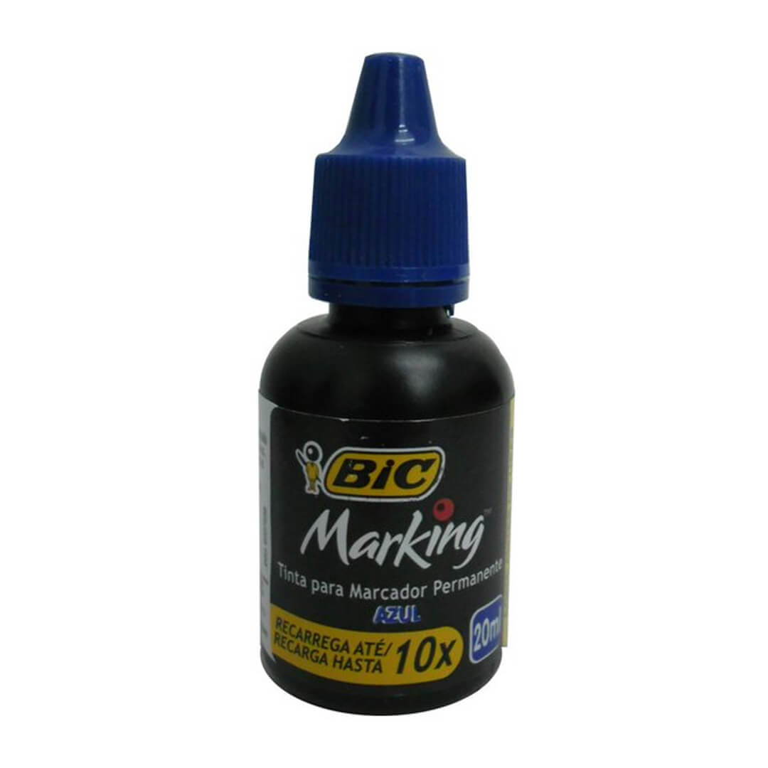  TINTA PARA MARCADOR PERMANENTE BIC AZUL X12