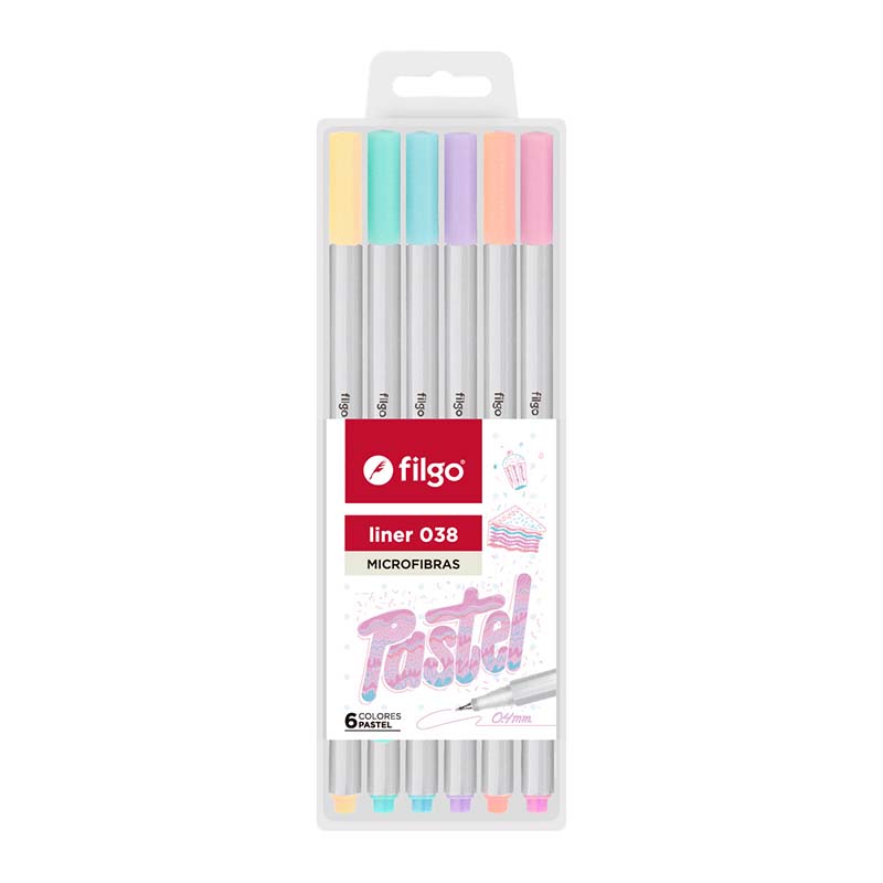  MICROFIBRA FILGO 0.4MM BLISTER X6 PASTEL