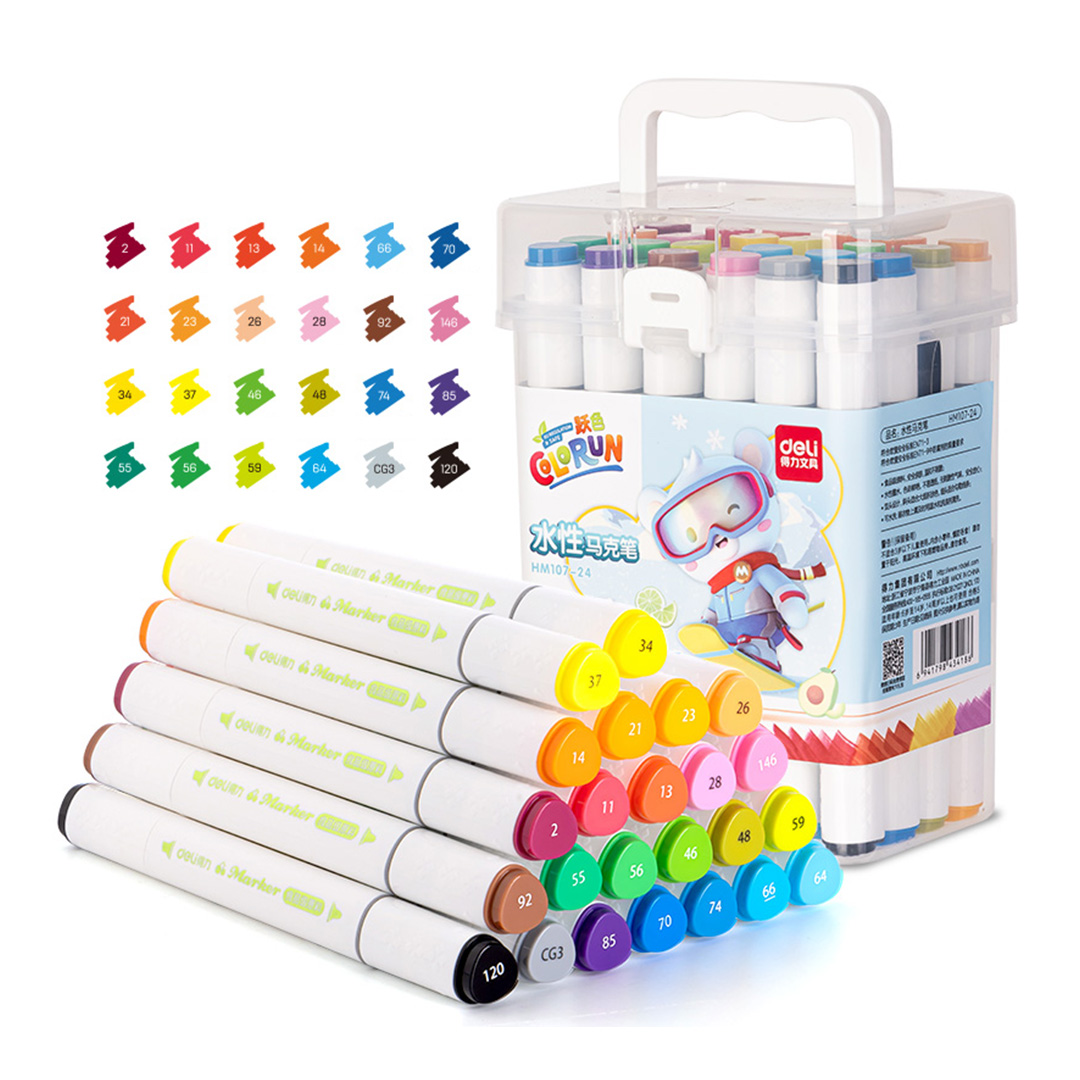 MARCADOR AL AGUA DELI SKETCH DOBLE  PUNTA BOX X24