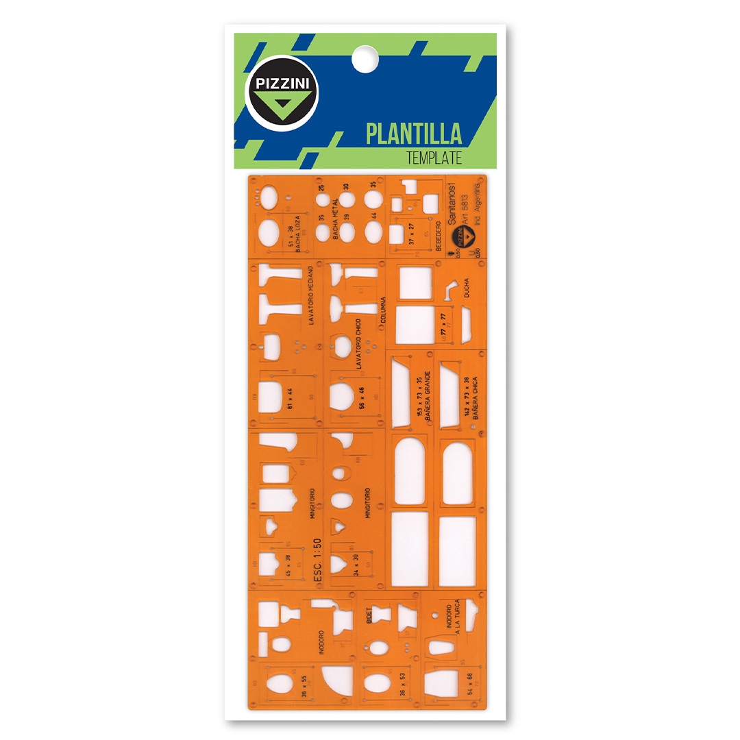 PLANTILLA PIZZINI FLEXIBLE SANITARIOSESCALA 1:50 NARANJA