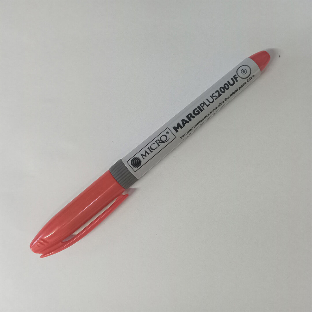 4 RO X12. MARCADOR PERMANENTE MICRO MARGI 200UF0.4 ROJO X12