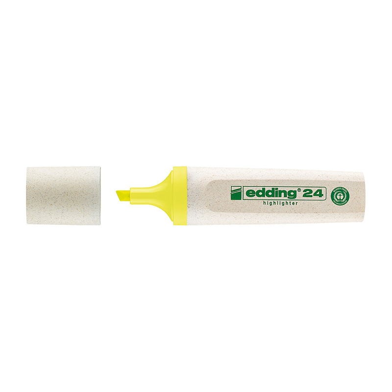  RESALTADOR CHATO EDDING ECOLINE PUNTABISELADA X1 FLUO AMARILLO
