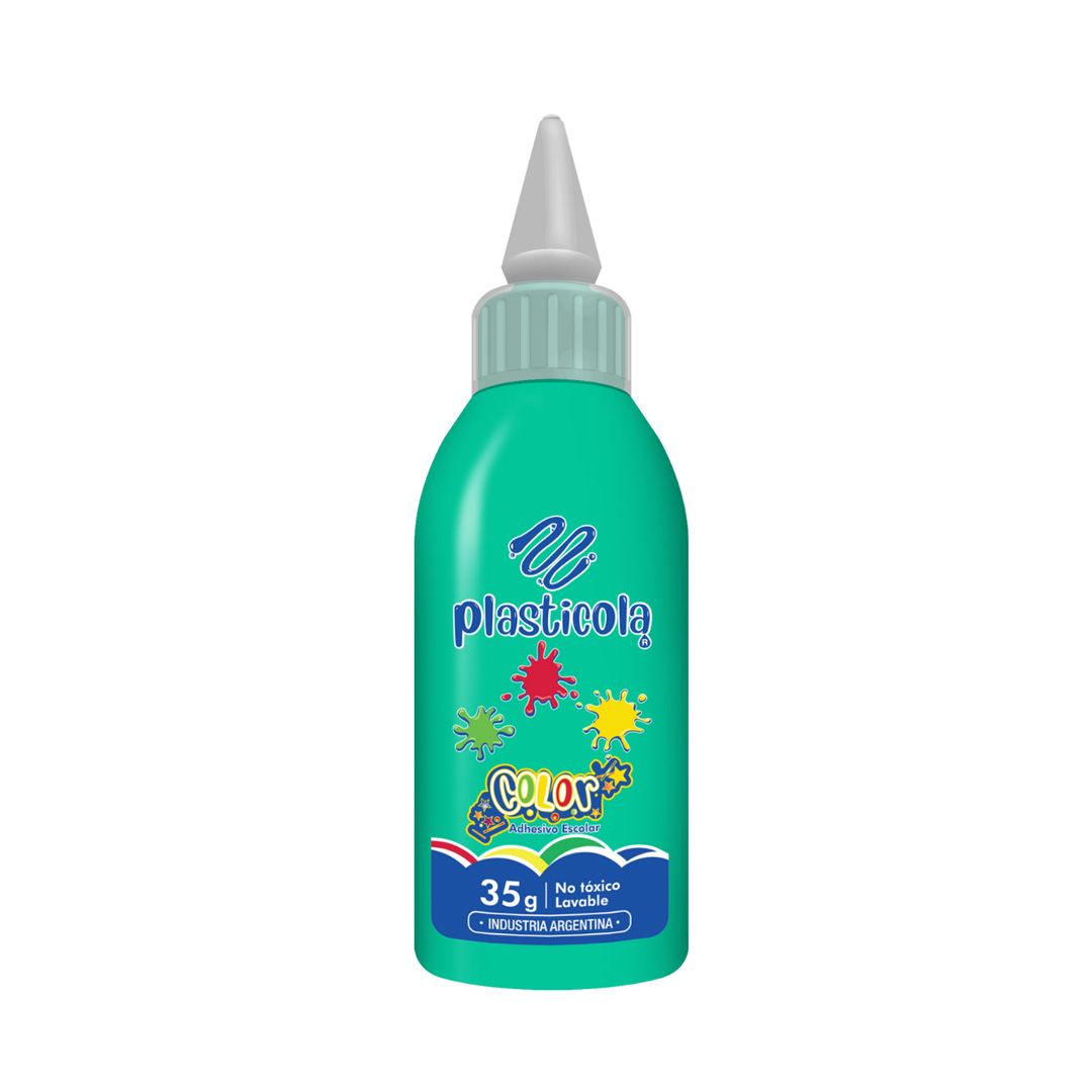  ADHESIVO COLOR PLASTICOLA 40GR VERDE X12