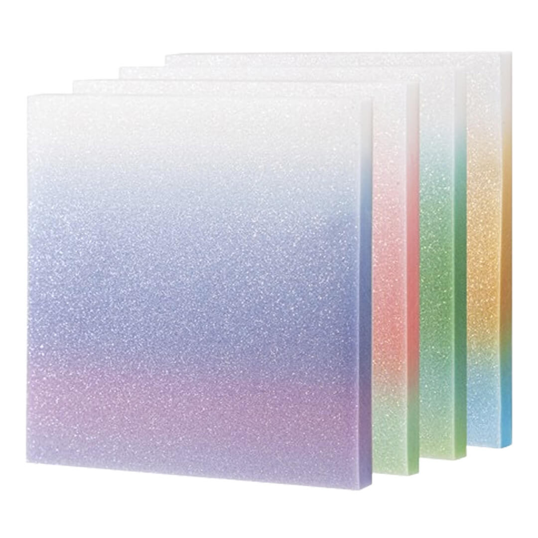  NOTA ADHESIVA DELI GLITTER TRANSPARENTE 76X76