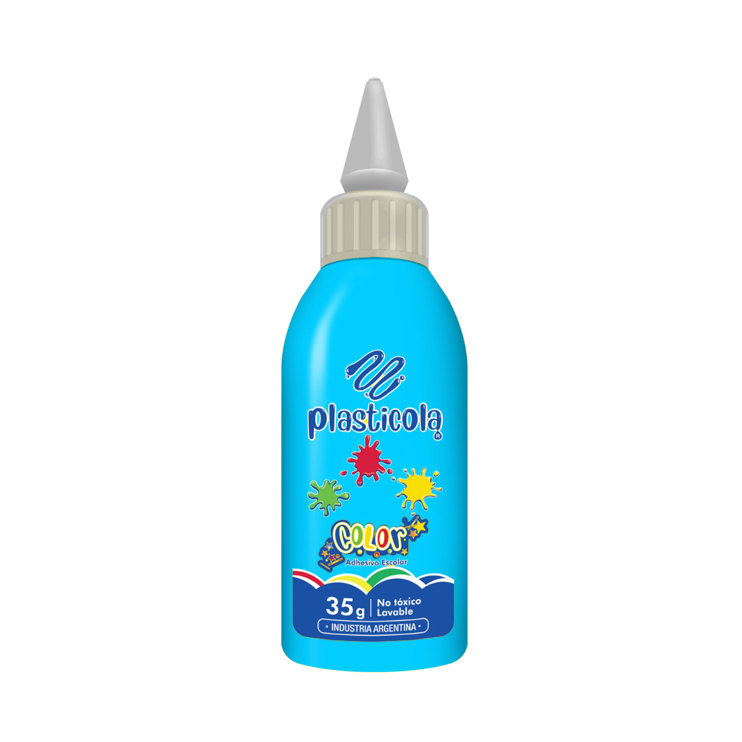  ADHESIVO COLOR PLASTICOLA 40GR CELESTE
