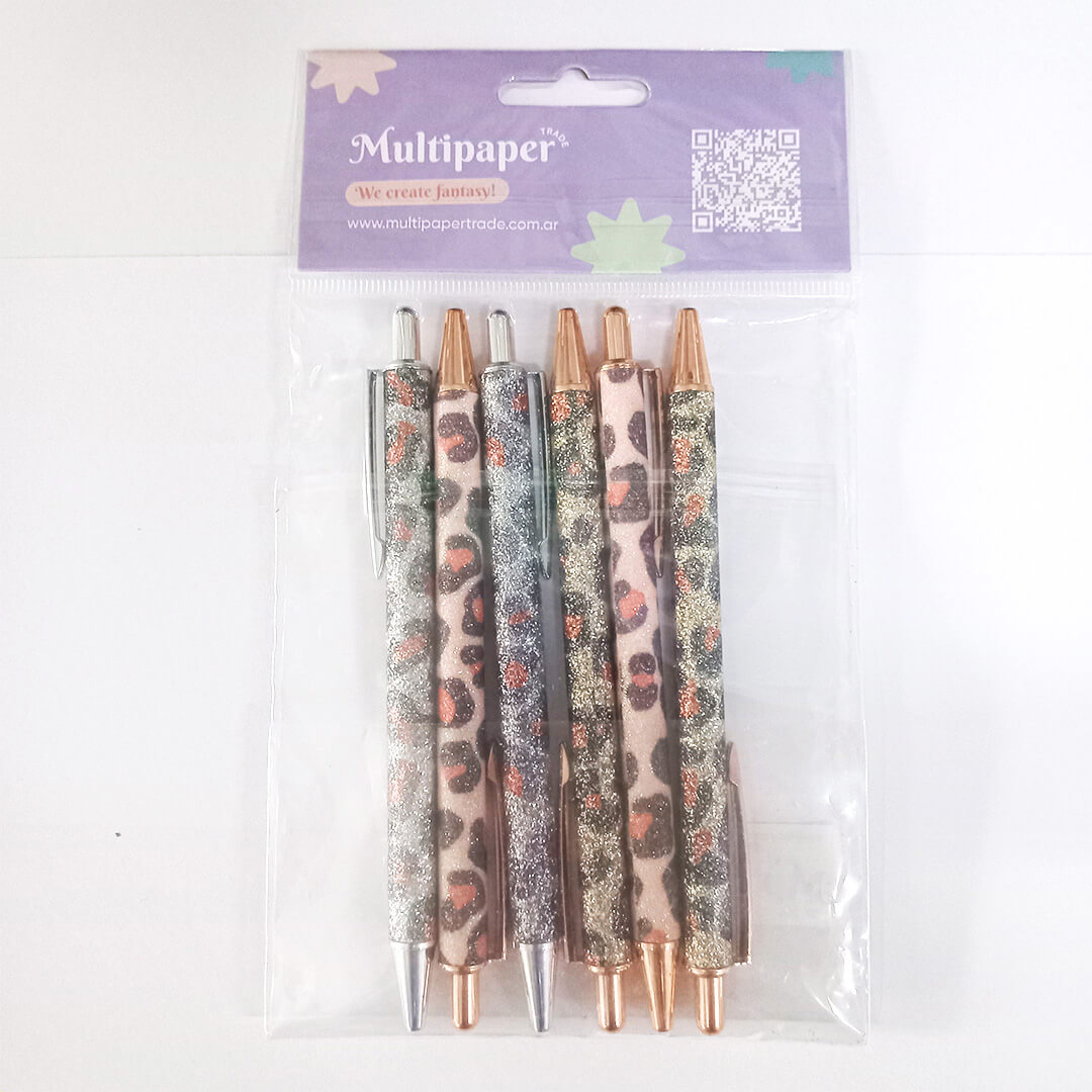  BOLIGRAFO RETRACTIL MULTIPAPER ANIMALPRINT BLISTER X6