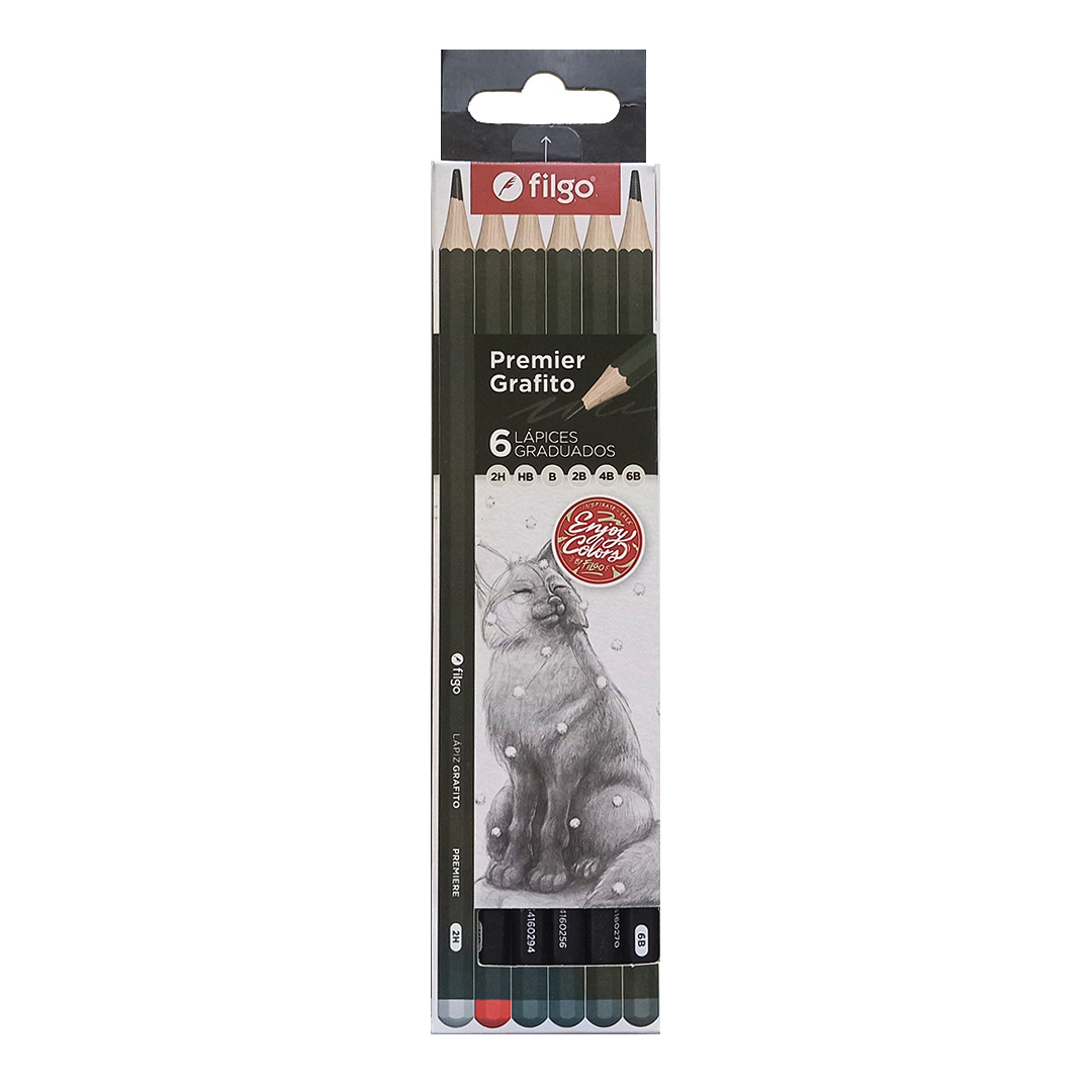  LAPIZ GRAFITO FILGO PREMIER GRADUADOSSURTIDO X6