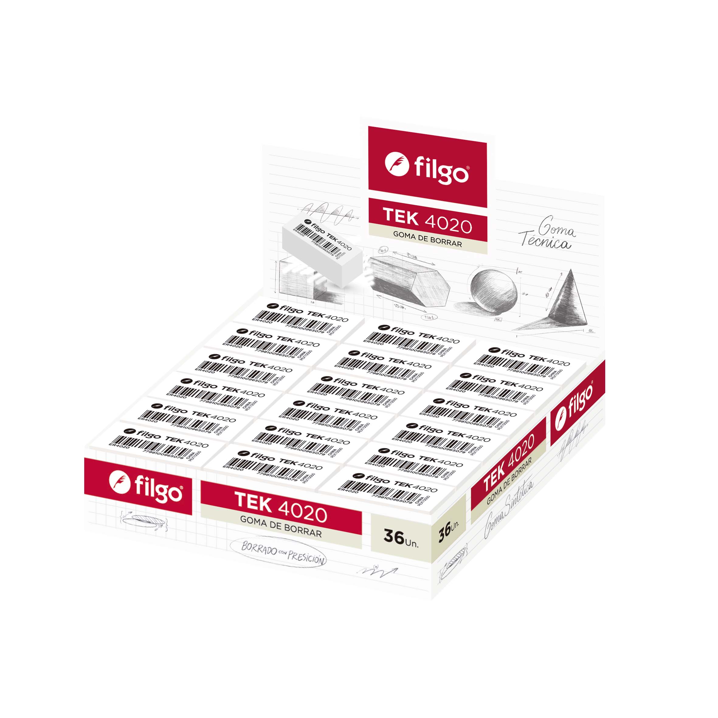  GOMA FILGO TEK 4020 LAPIZ DISPLAY X36