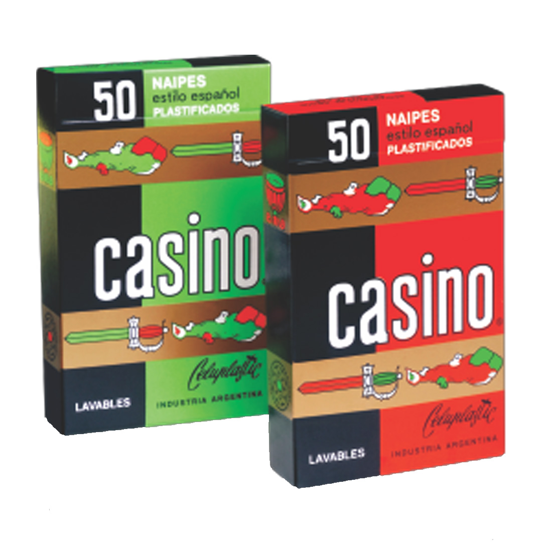  NAIPES ESPANOLES CASINO X50 PACK X12  SURTIDA ROJO VERDE
