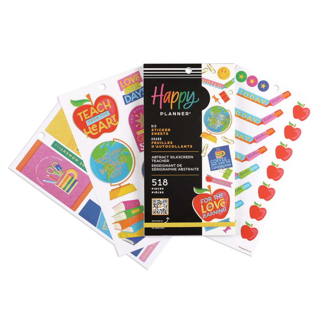  LIBRO THE HAPPY PLANNER STICKERS  MAESTRAS 30 HOJAS 531 STICKERS
