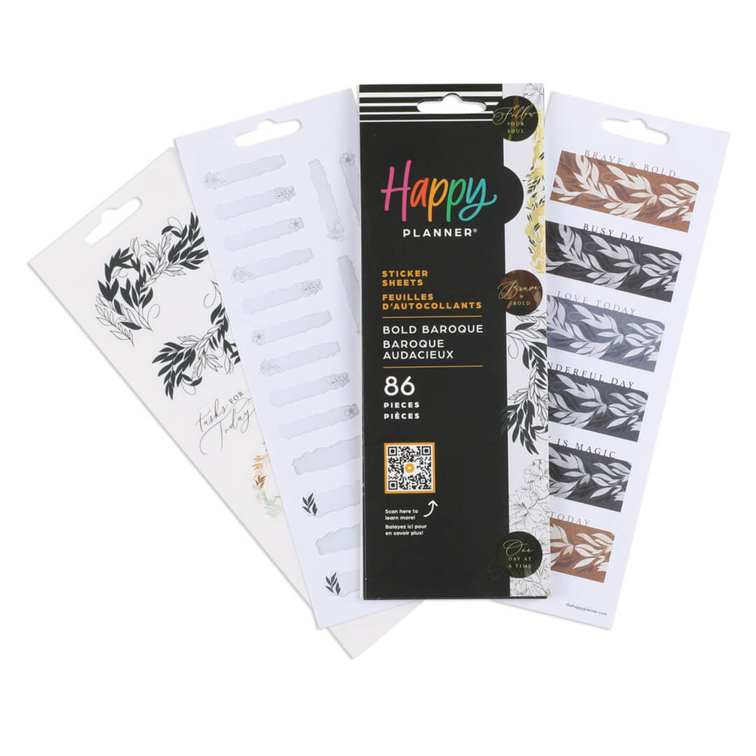  LIBRO THE HAPPY PLANNER STICKERS RAMITAS  8 HOJAS 86 STICKERS