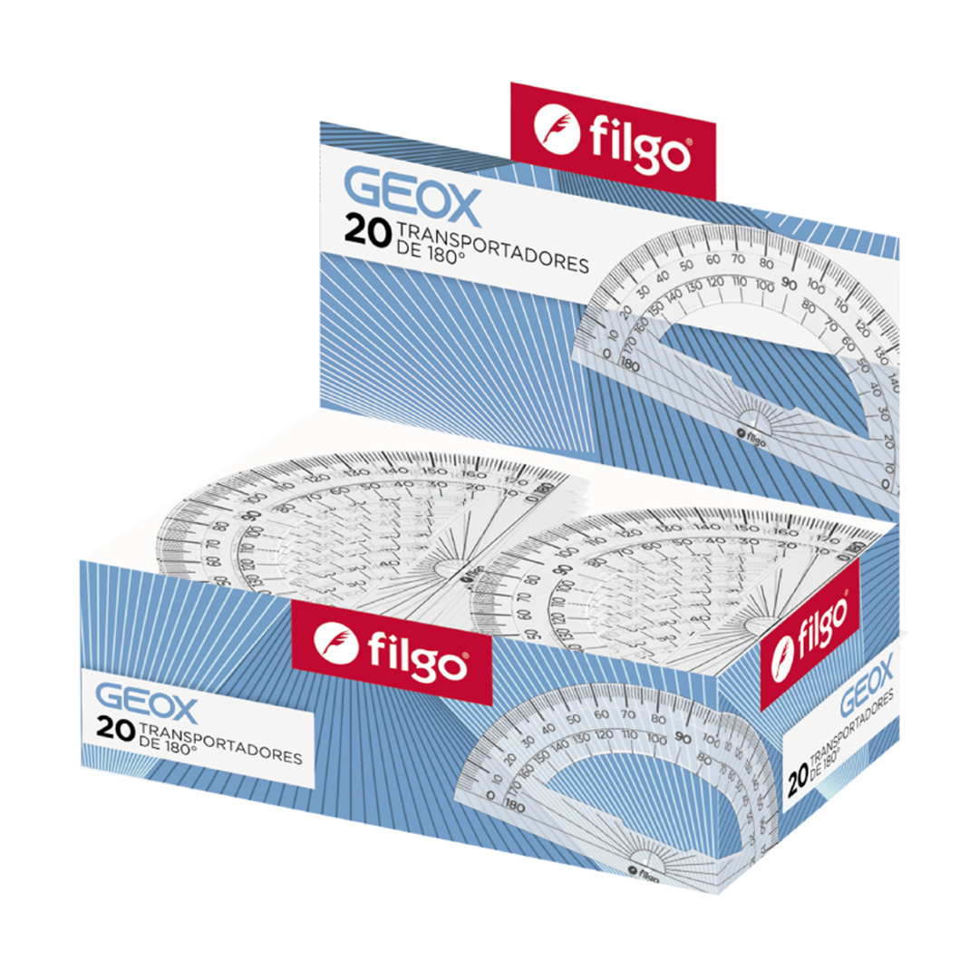  TRANSPORTADOR 180 FILGO X 10CM ESTUCHE X  20