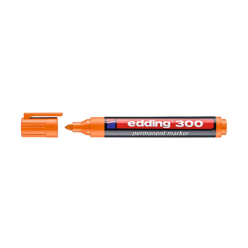  MARCADOR PERMANENTE EDDING RECARGABLEPUNTA REDONDA E-300 X10 NARANJA