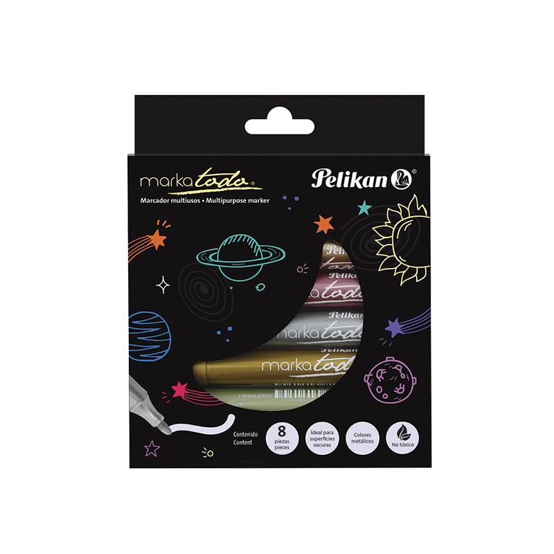  MARCADOR PELIKAN MARKATODO PUNTA REDONDA  METAL X8