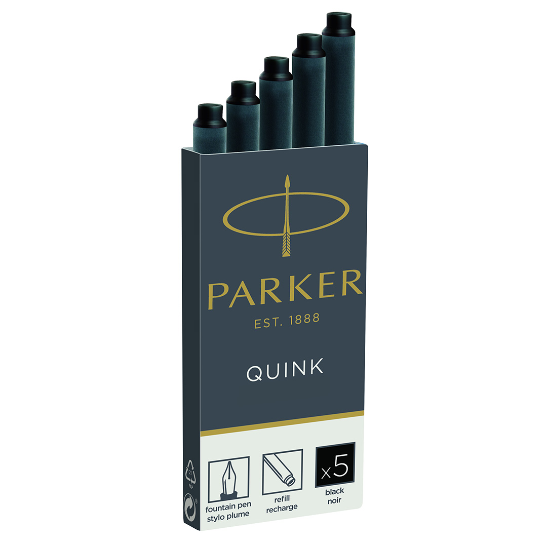  REPUESTO CARTUCHO PARKER QINK NEGRO  BLISTER X5