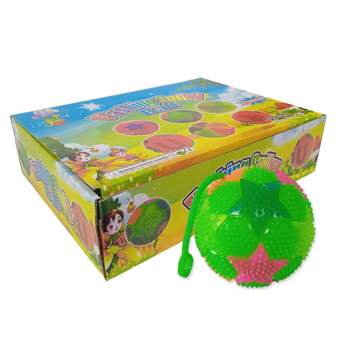  PELOTITA LUMINICA COLORPEN FLASHING  SPIKY BALL DISPLAY X12 SURTIDO