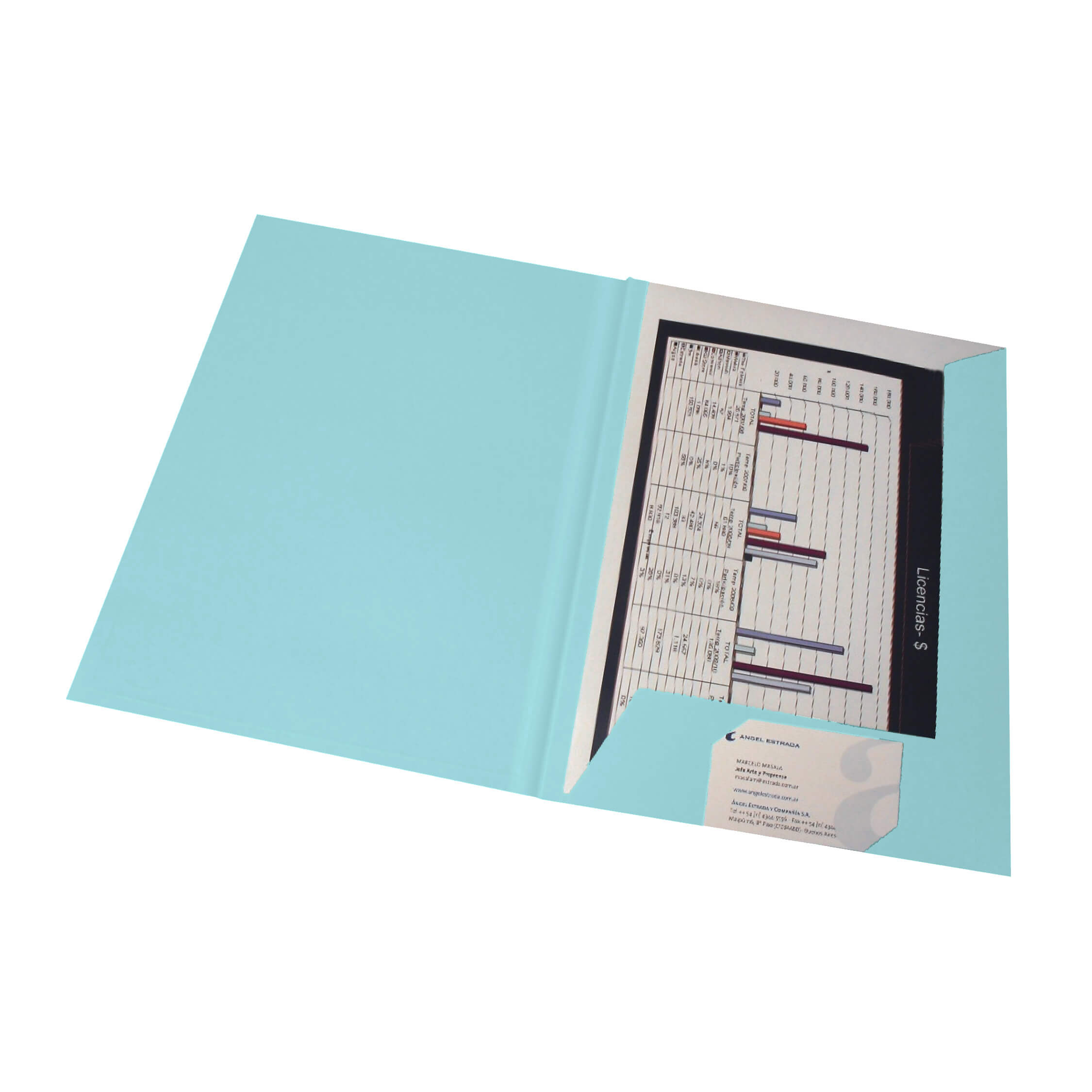  CARPETA PRESENTACION CONGRESO A4    170GR CELESTE X100