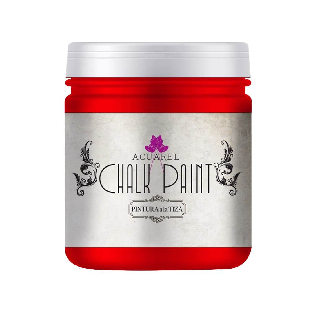  PINTURA A LA TIZA ACUAREL POTE 200  GRAMOS ROJO CADMIO