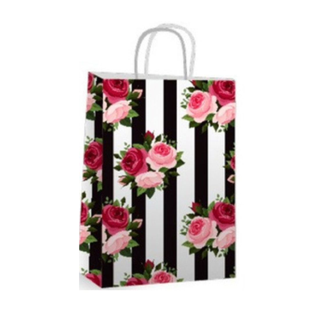  BOLSA PAPEL FANTASIA BRANDPACK 18X08X20 X25 FLORES