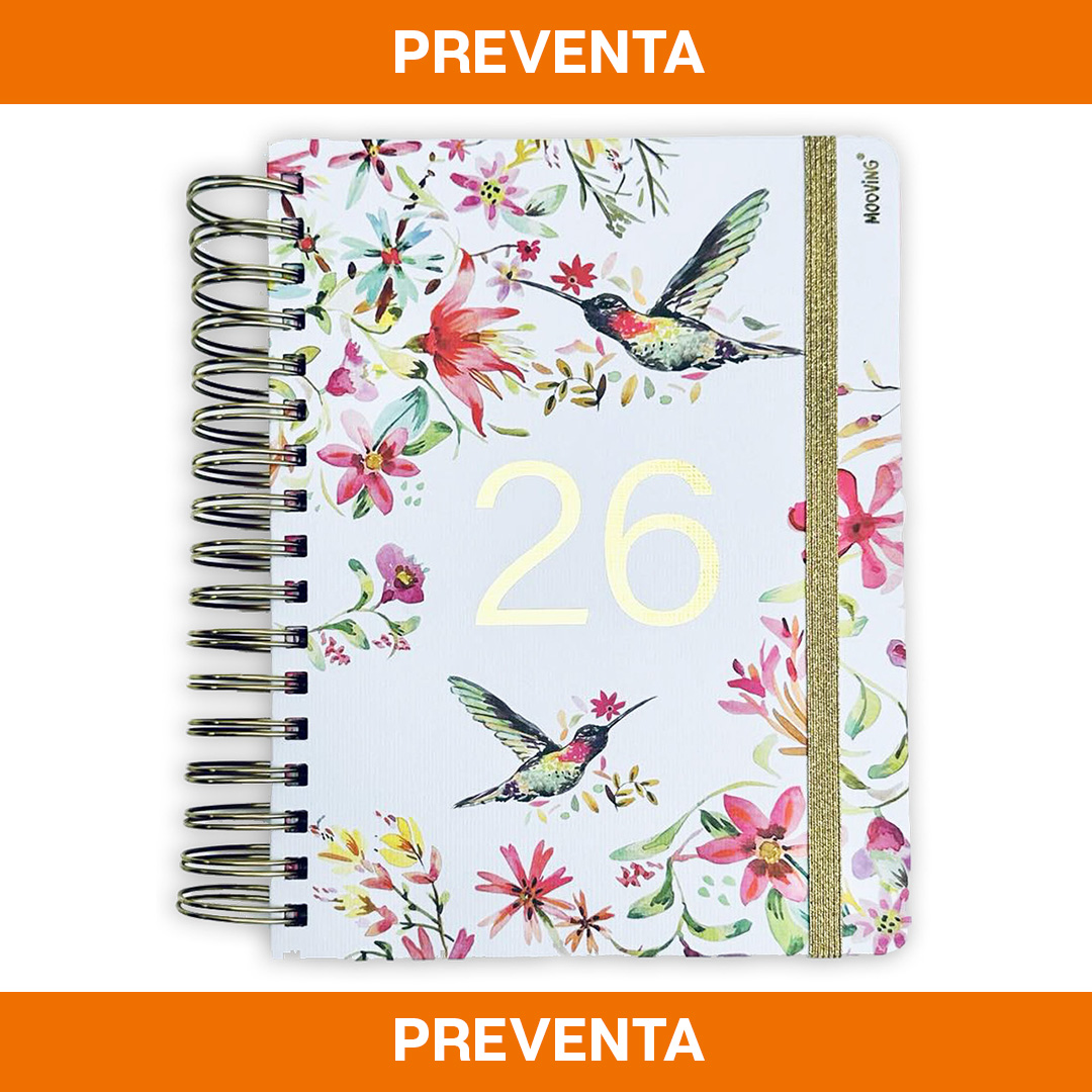  AGENDA MOOVING 16.5 X 22 DÍA POR PAGINA FLORAL