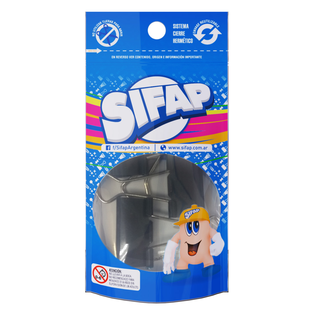  CLIPS BINDER SIFAP 32MM NEGRO X4  UNIDADES