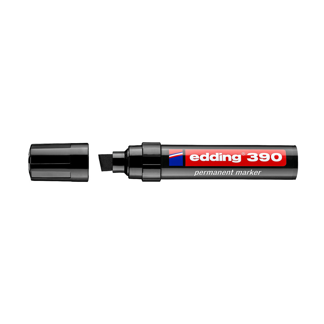  MARCADOR PERMANENTE EDDING RECARGABLE;
PUNTA BISEL 390 NEGRO