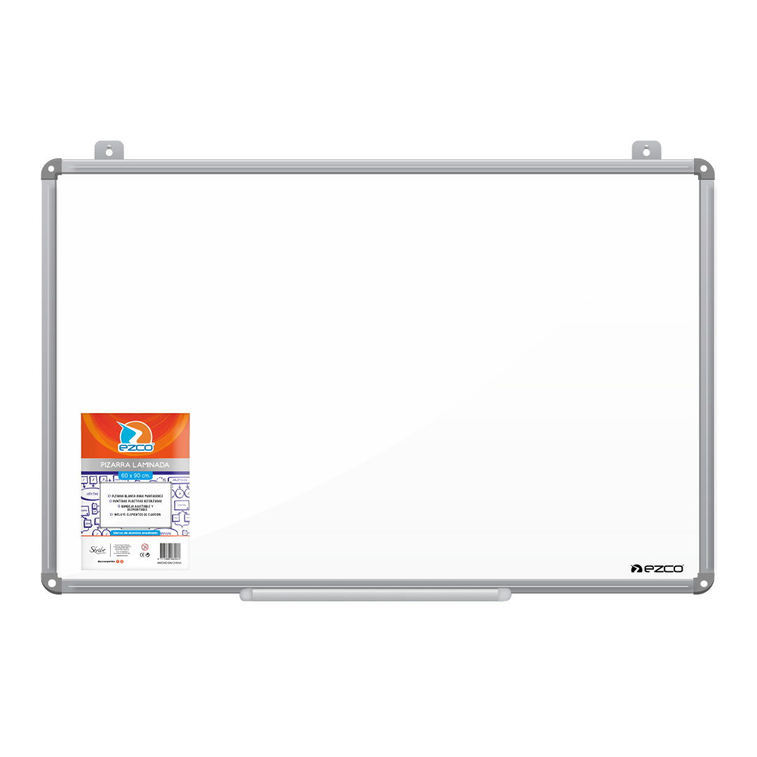  PIZARRA EZCO LAMINADA BLANCA MARCO  ALUMNIO 60X90