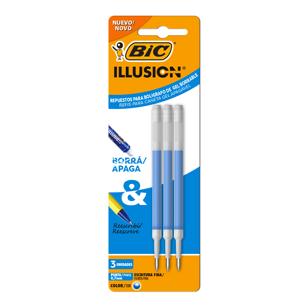  REPUESTO BORRABLE BIC ILLUSION BLISTER;
X3 AZUL