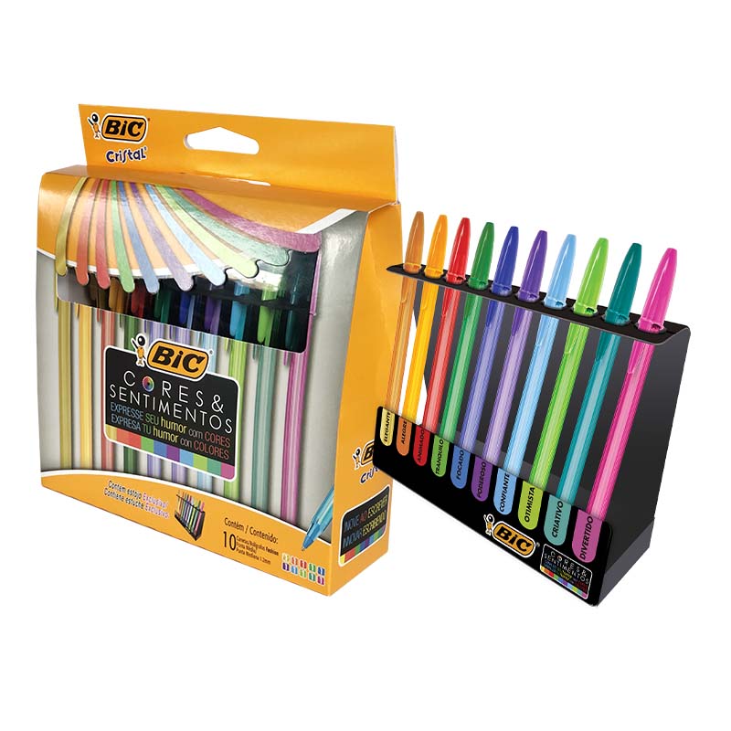  KIT BIC BOLIGRAFO FASHION COLORES Y  SENTIMIENTOS