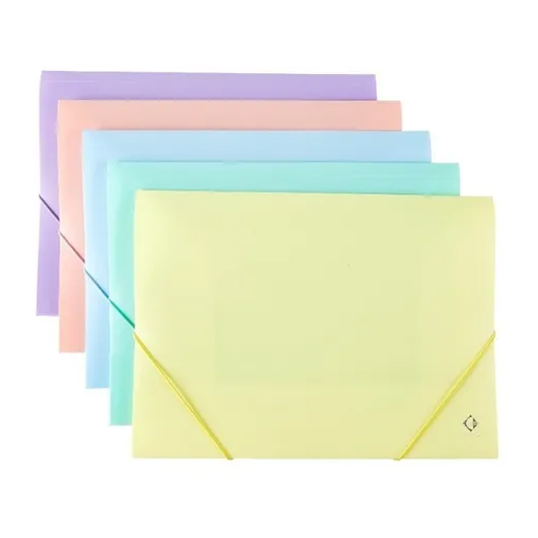  CARPETA 3 SOLAPAS OFICIO THE PEL PP  PASTEL SURTIDO CON ELASTICO