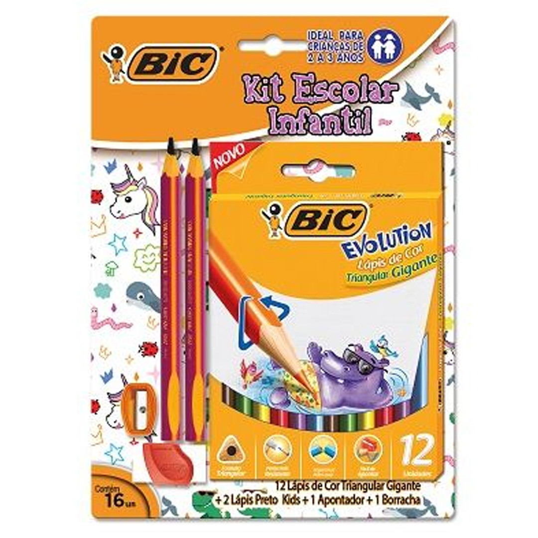  KIT BIC ESCOLAR INFANTIL X16