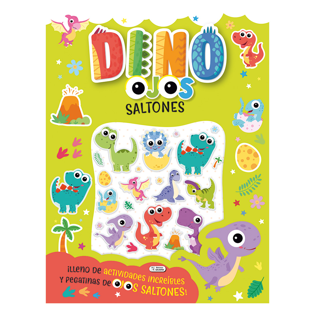  LIBRO PLOW PEGATINAS OJOS SALTONES DINO