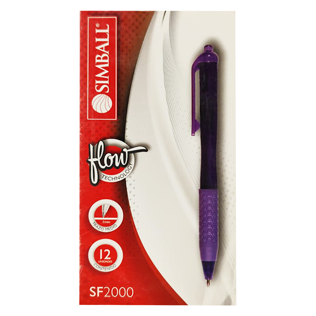  BOLIGRAFO RETRACTIL SIMBALL SF2000 X12;
VIOLETA