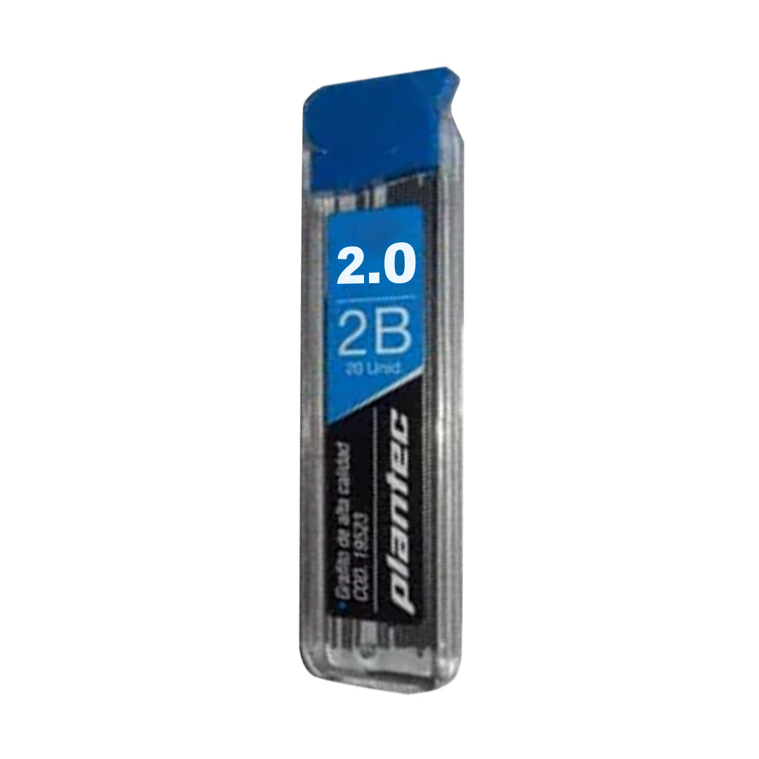  MINA LAPIZ MECANICO PLANTEC 2B 2MM  X12 MINAS CAJA X48