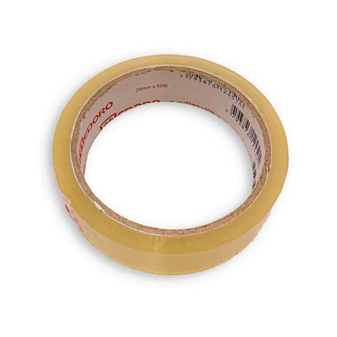  CINTA EMBALAR MEDORO 24X50 METROS  TRANSPARENTE PACK X12