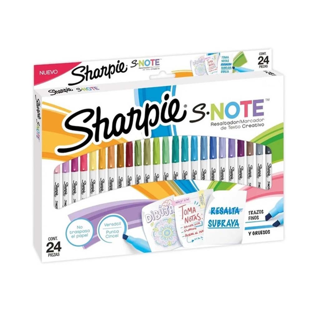  MARCADOR SHARPIE S NOTE LETTERING X24SURTIDO
