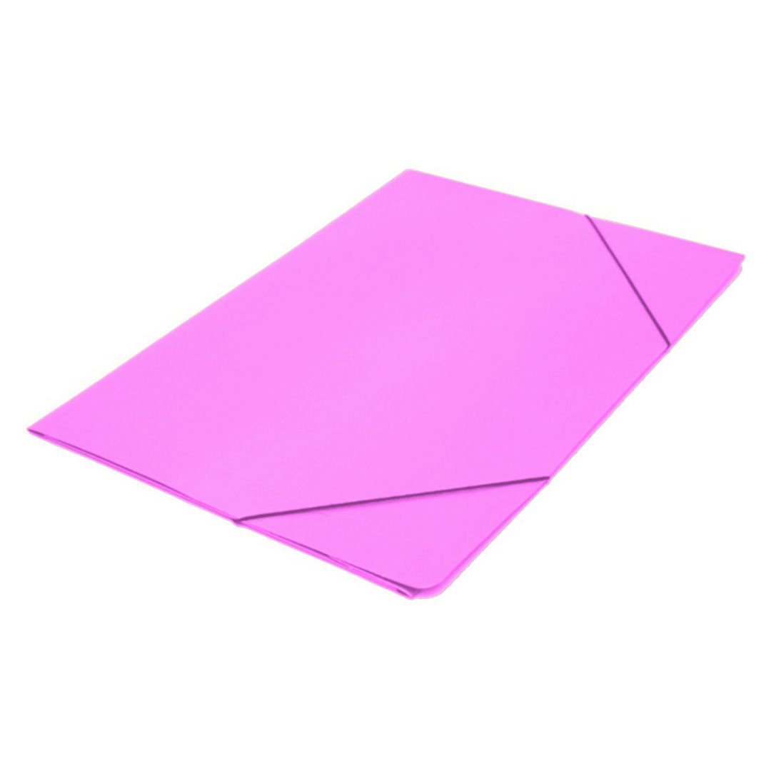  CARPETA 3 SOLAPAS OFICIO AVIOS CON  ELASTICO ROSA