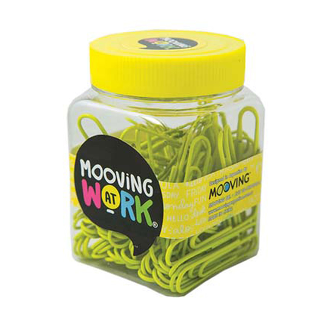  CLIPS MOOVING PAPER CLIPS 50MM FRASCOX80 AMARILLO FLUO