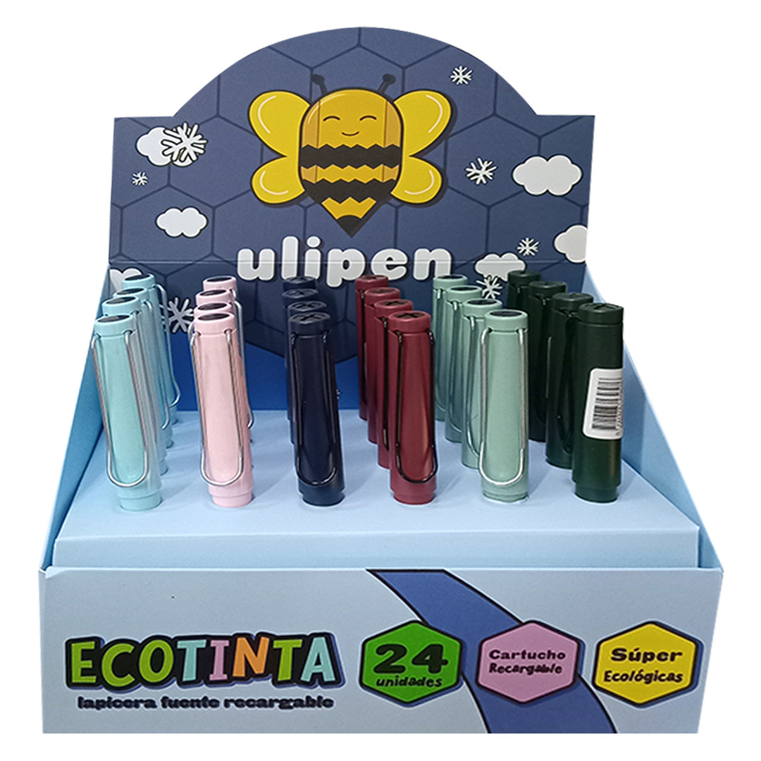  PLUMA ULIPEN ECOTINTA RECARGABLE DISPLAY  X24