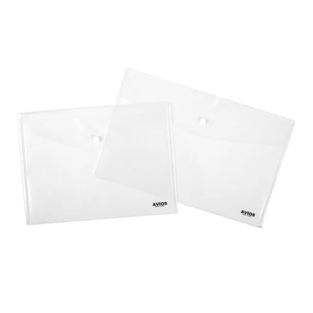  SOBRE AVIOS CON BOTON A5 X12  TRANSPARENTE