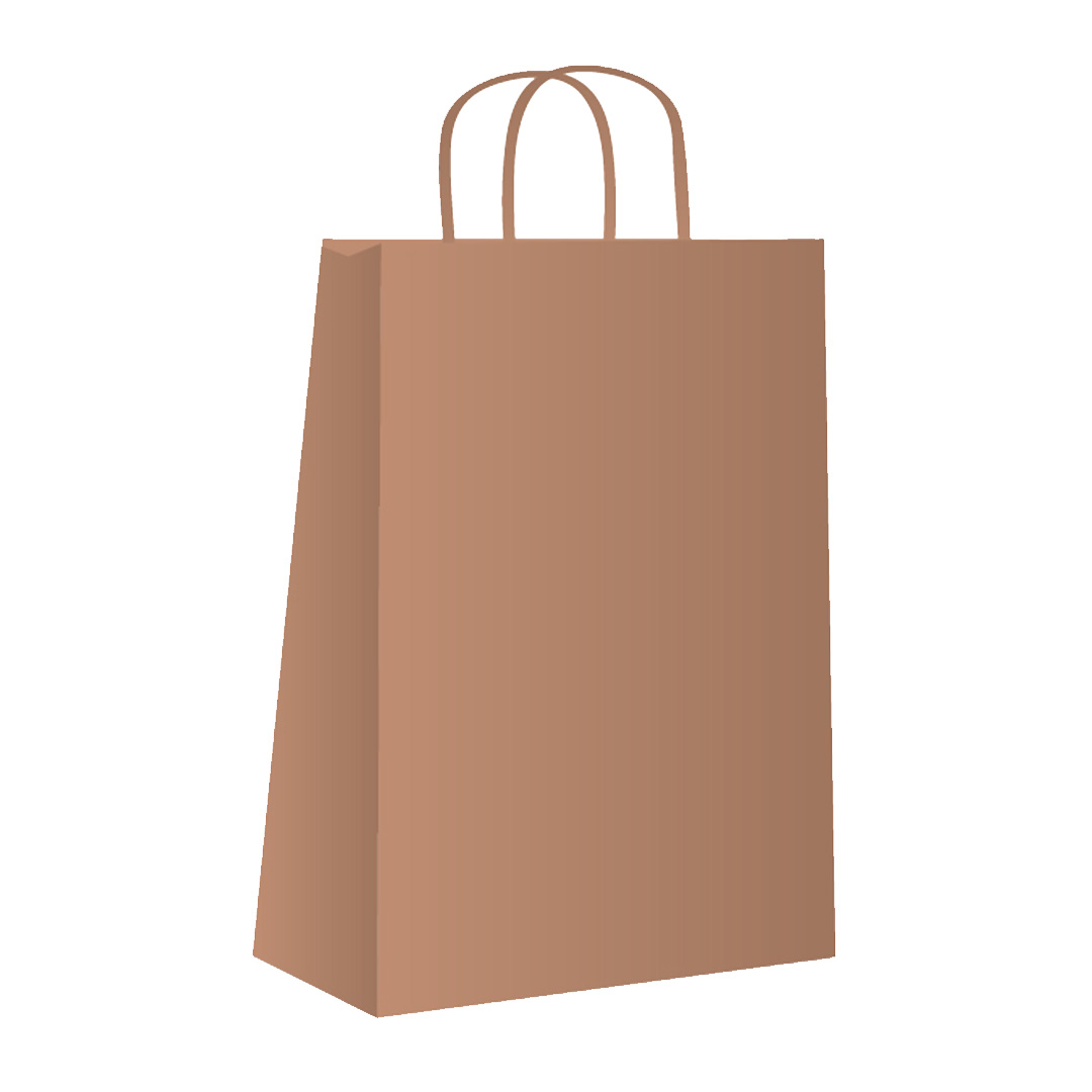  BOLSA PAPEL KRAFT BRANDPACK CON MANIJA;
X100 32X10X23